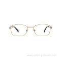 Wholesale Novelty Designer Trendy Double Bridge Temples Metal Optical Glasses